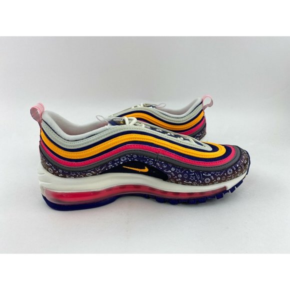 Nike Air Max 97 Purple Orange Women's Size 7 Sneakers Shoe White Pink - Picture 8 of 10